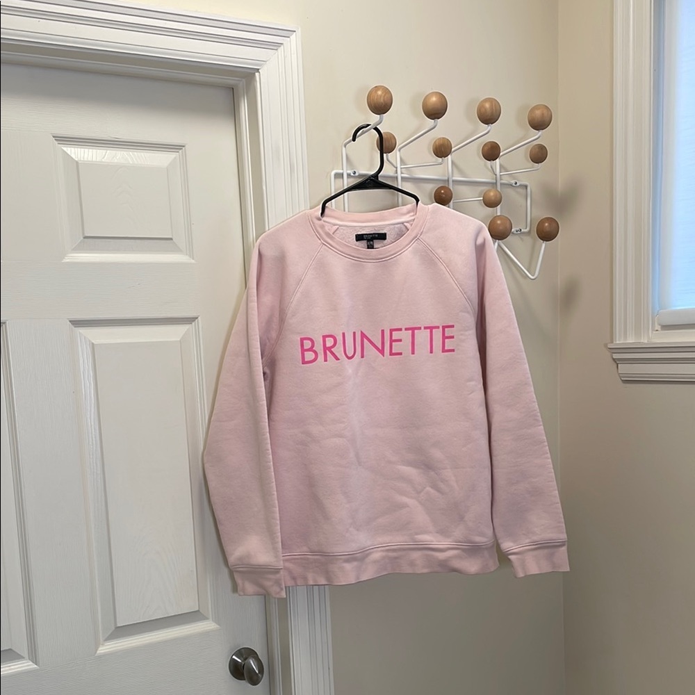 Brunette The Label Light Pink Crew Neck Sweater - Pink - L